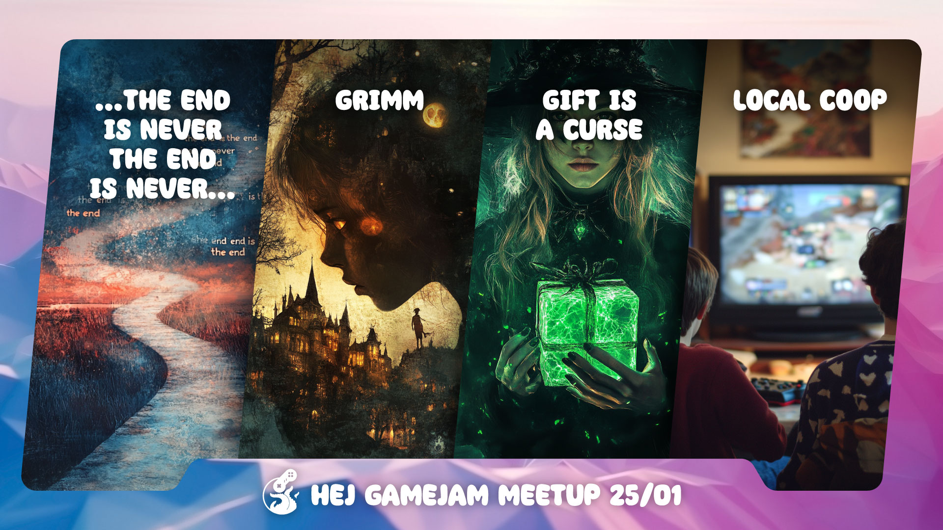 HEJ Gamejam Meetup 25/01 beharangozó